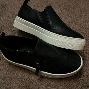 MIA Black Slip-On Kids Shoes